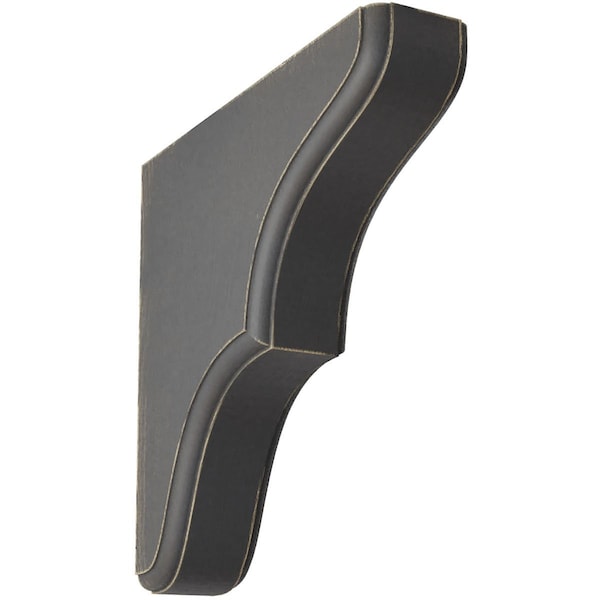 Ekena Millwork 1 3/4"W x 7 1/2"D x 7 1/2"H Stratford Wood Vintage Decor Bracket, Black BKTWD02X08X08STBL - main